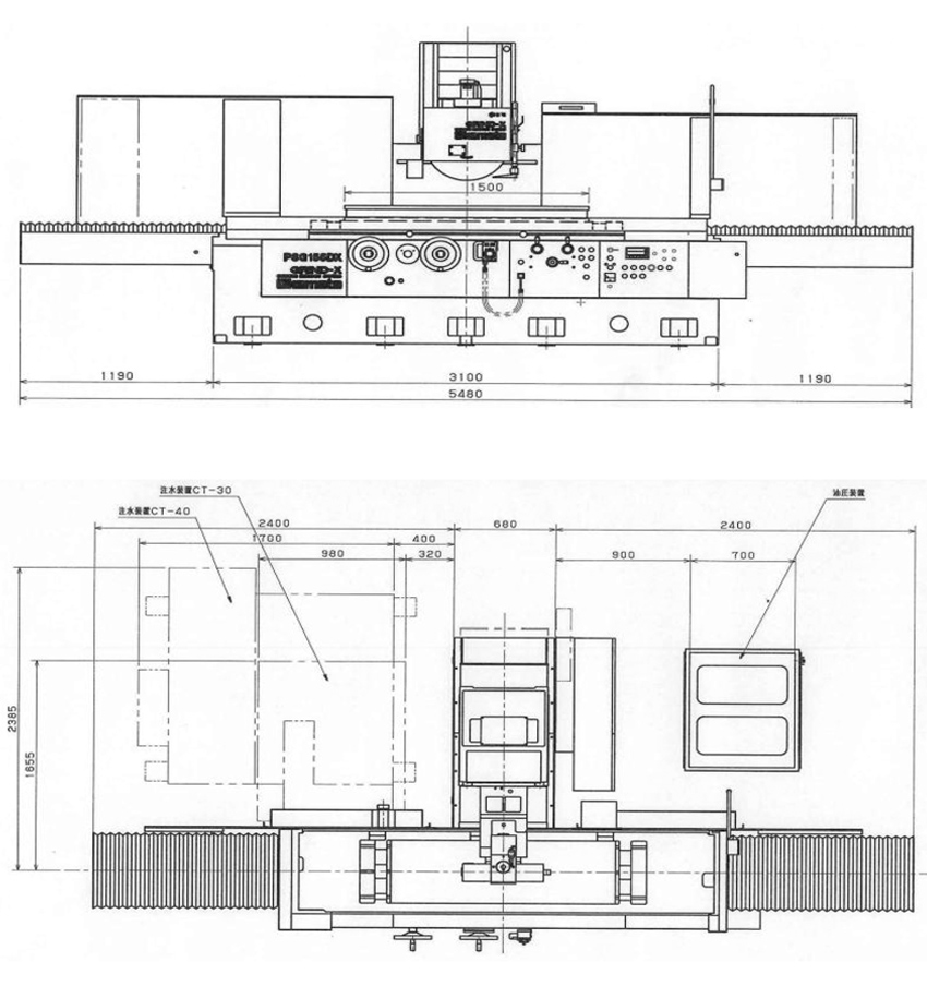 ACC155DX 高精密立柱型平面磨床機床外形圖1