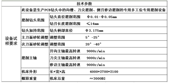 pcb板微鉆專(zhuān)用磨床技術(shù)參數(shù) 